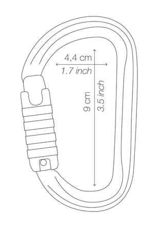 Carabiner Amd Ball-lock (złoty)