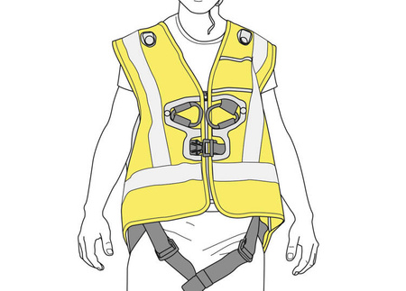 Kamizelka HI-VIZ do uprzęży Newton (pomarańczowy)