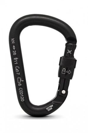 Carabiner Pirate Screw-lock (black)