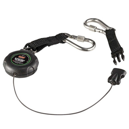 Lonża Rozłączana Ze Zwijaczem Do Narzędzi Squids 3000 Retractable Dual SS Carabiner - 0,45kg