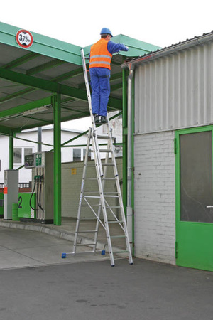 Drabina Trzyelementowa Aluminiowa Wielofunkcyjna Ze Szczeblami Stabilo