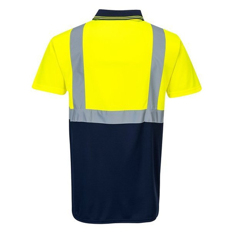 Koszulka Polo Dwukolorowa Yellow/granatowy S479