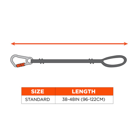 Lonża Do Narzędzi Squids 3104f(x) Tool Lanyard - Carabiner And Choke Loop - 4,5kg
