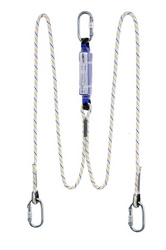 Lonża/absorber Bezpieczeństwa With Podwójną Linką I Zatrzaśnikami 3xaz011 Dł. 2m