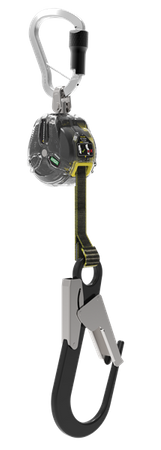 V-TEC Mini Pfl, 1,8 M, Strap, Pojedyńczy, Aluminiowy Carabiner Screw Lock (górny), Hak Aluminiowy Do Rusztowań (dolny)