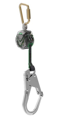 V-TEC Mini PFL, 1.8m, Webbing, Single-Leg, Steel Twist-Lock Carabiner (Top), Aluminium Scaffold Hook (End)