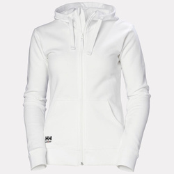 Bluza z kapturem rozpinana W Classic Zip Hoodie 900 White
