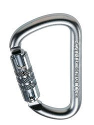 Karabinek stalowy D Pro 2Lock zamek twist lock
