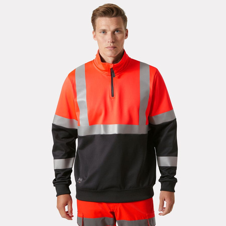 Bluza rozpinana do połowy Addvis Half Zip Sweatsh. Cl 1 169 Red/Ebony