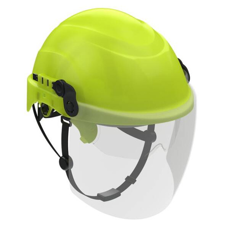 Kask Przemysłowy ATRA 20S Elektroizolacyjny With Wizjerką I Osłoną Yellow Hi-viz