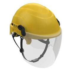 Kask przemysłowy ATRA 20S elektroizolacyjny z wizjerką i osłoną żółty