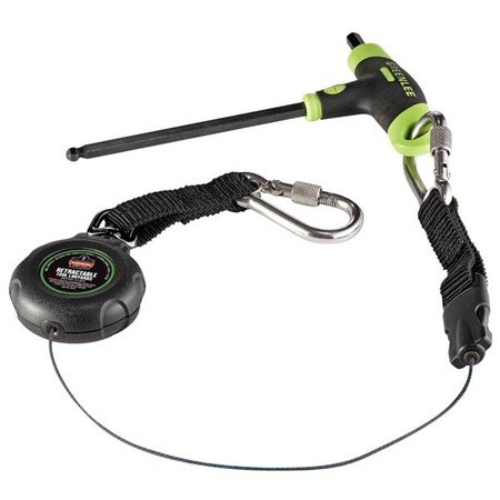 Lonża Rozłączana Ze Zwijaczem Do Narzędzi Squids 3000 Retractable Dual SS Carabiner - 0,45kg