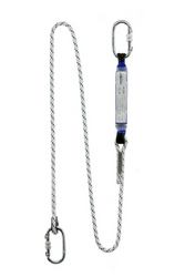 Linka bezpieczeństwa z amortyzatorem i zatrzaśnikami 2xAZ011 dł. 2 m