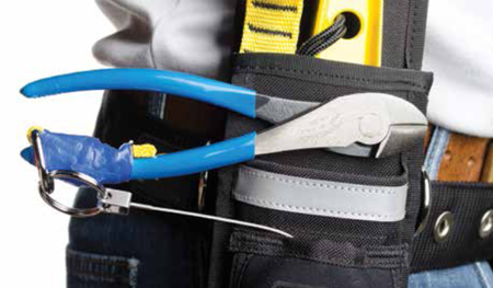 Kieszeń narzędziowa pojedyncza ze zwijaczem na pas