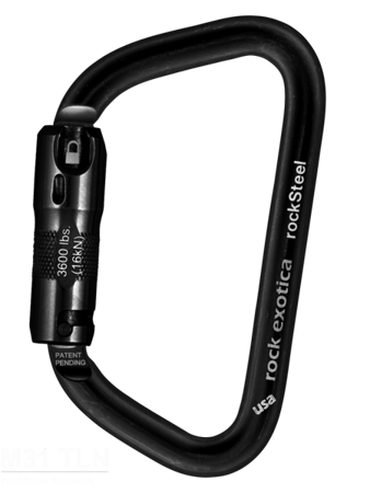 Karabinek rockSteel Auto-Lock (Black)