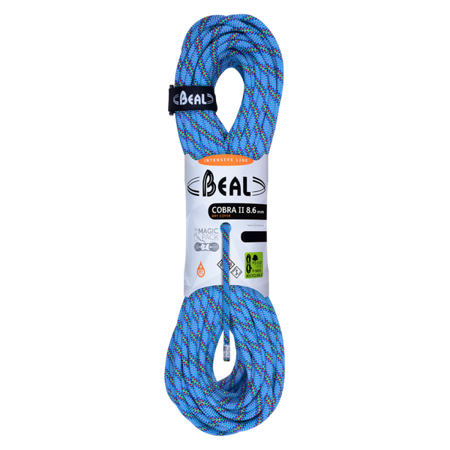 Lina dynamiczna Cobra Unicore 8,6 mm x 50 m Dry Cover Blue