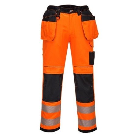 Spodnie ostrzegawcze PW3 Pomarańcz/Czarny T501 